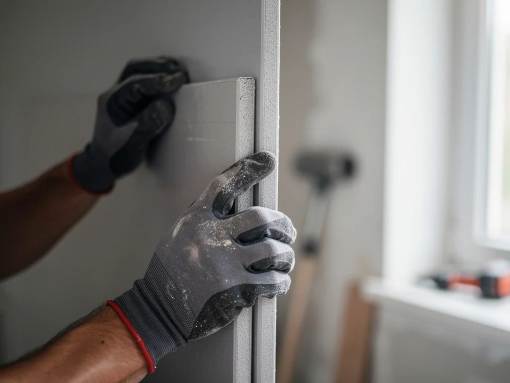 Panneau isolant sous vide de très faible épaisseur appliqué sur une paroi